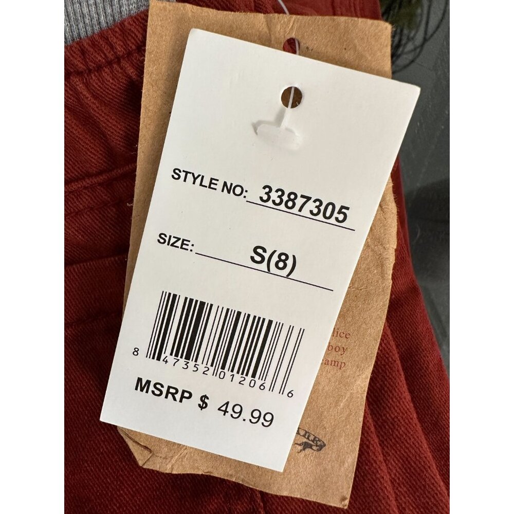 CAMP AND CAMPUS Boy Sz S ( 8 ) Cargo Pants Drawstring NWT Brown - Picture 8 of 9